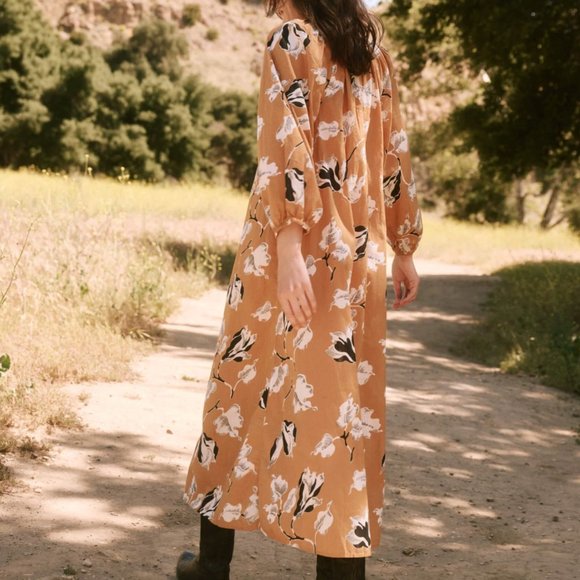 The Great - The Derby Dress with Braided Belt - Amber Antique Floral - Picture 2 of 3